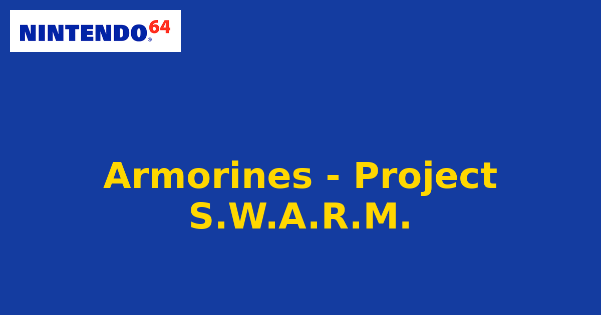 Armorines - Project S.W.A.R.M. (Nintendo 64) generic cartridge label