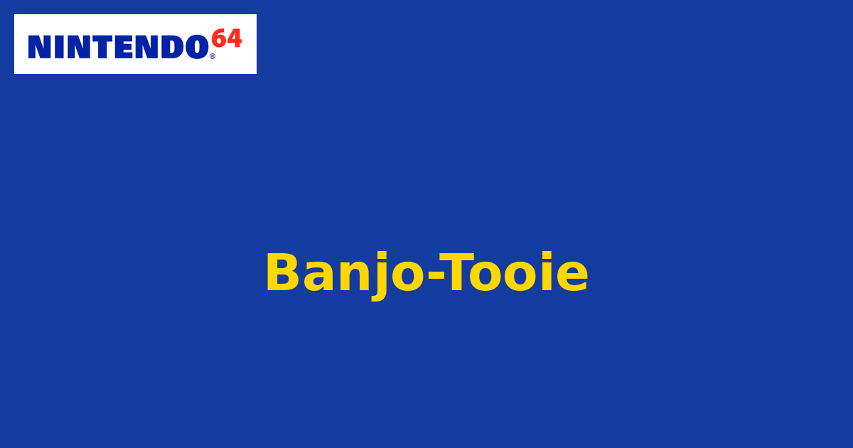 Banjo-Tooie (Nintendo 64) generic cartridge label