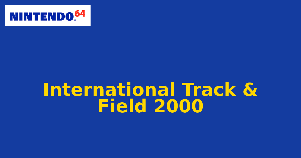 International Track & Field 2000 (Nintendo 64) generic cartridge label