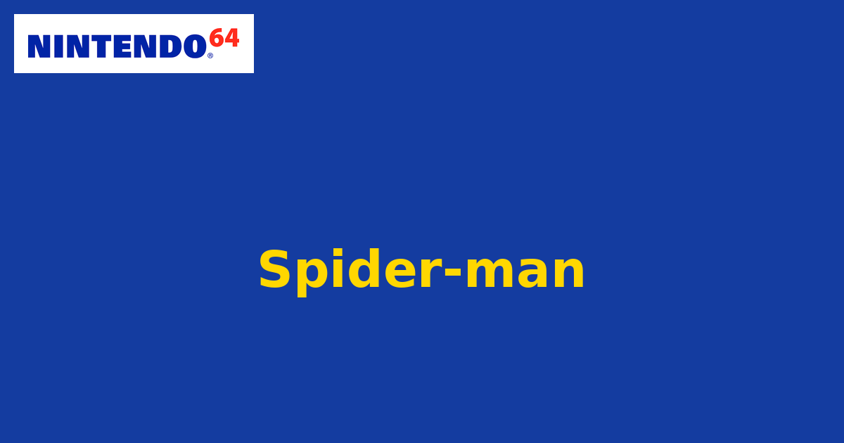 Spider-man (Nintendo 64) generic cartridge label