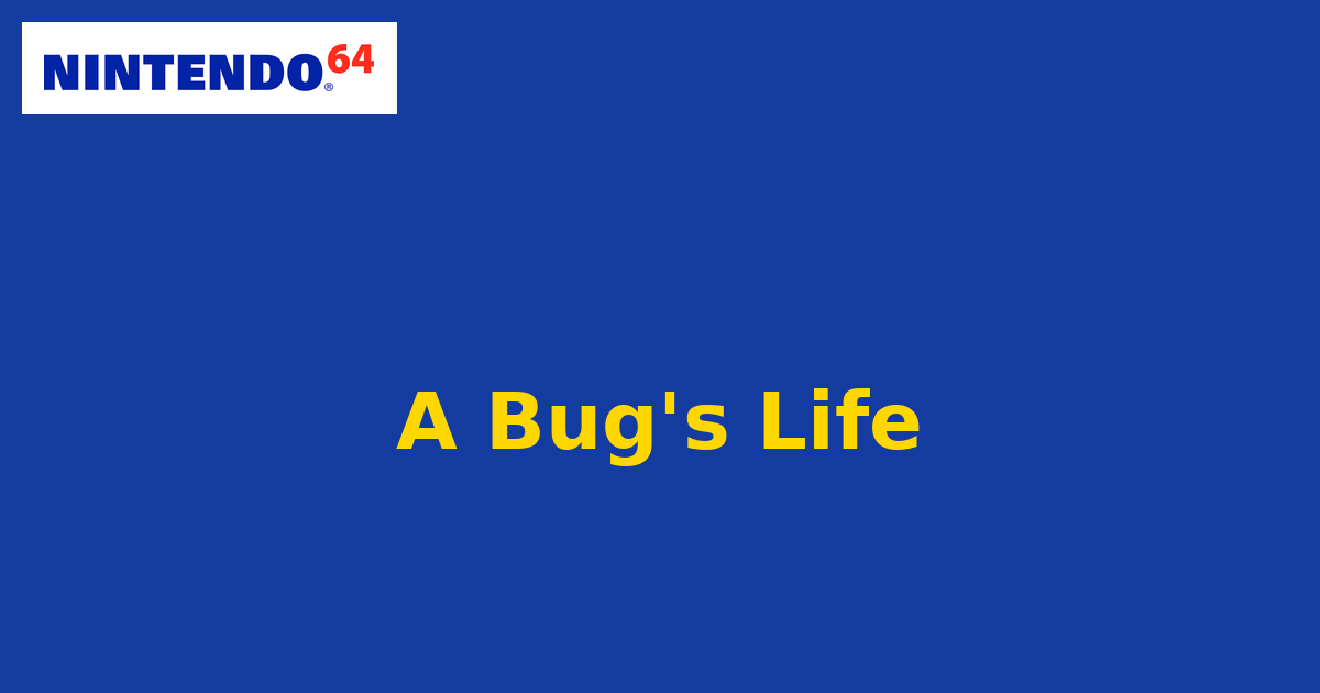 A Bug's Life (Nintendo 64) generic cartridge label