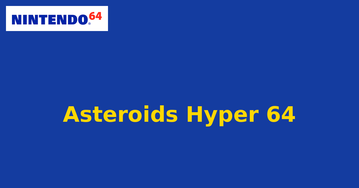 Asteroids Hyper 64 (Nintendo 64) generic cartridge label