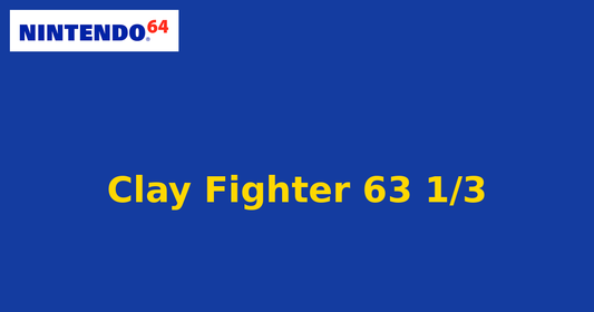 Clay Fighter 63 1/3 (Nintendo 64) generic cartridge label