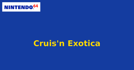 Cruis'n Exotica (Nintendo 64) generic cartridge label