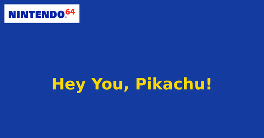 Hey You, Pikachu! (Nintendo 64) generic cartridge label