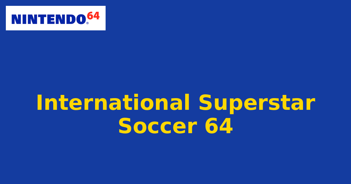International Superstar Soccer 64 (Nintendo 64) generic cartridge label