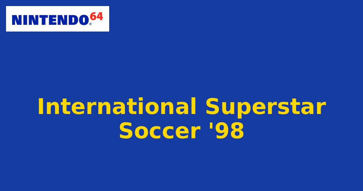International Superstar Soccer '98 (Nintendo 64) generic cartridge label