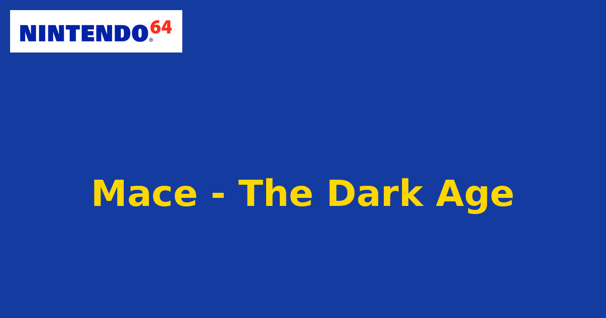 Mace - The Dark Age (Nintendo 64) generic cartridge label