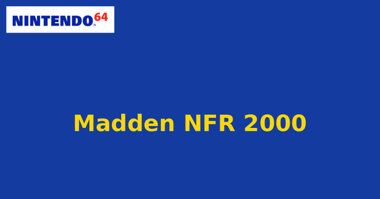Madden NFR 2000 (Nintendo 64) generic cartridge label