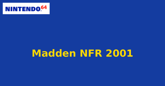 Madden NFR 2001 (Nintendo 64) generic cartridge label