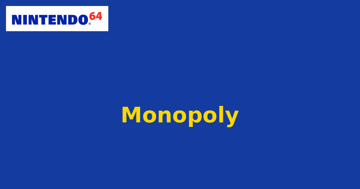 Monopoly (Nintendo 64) generic cartridge label