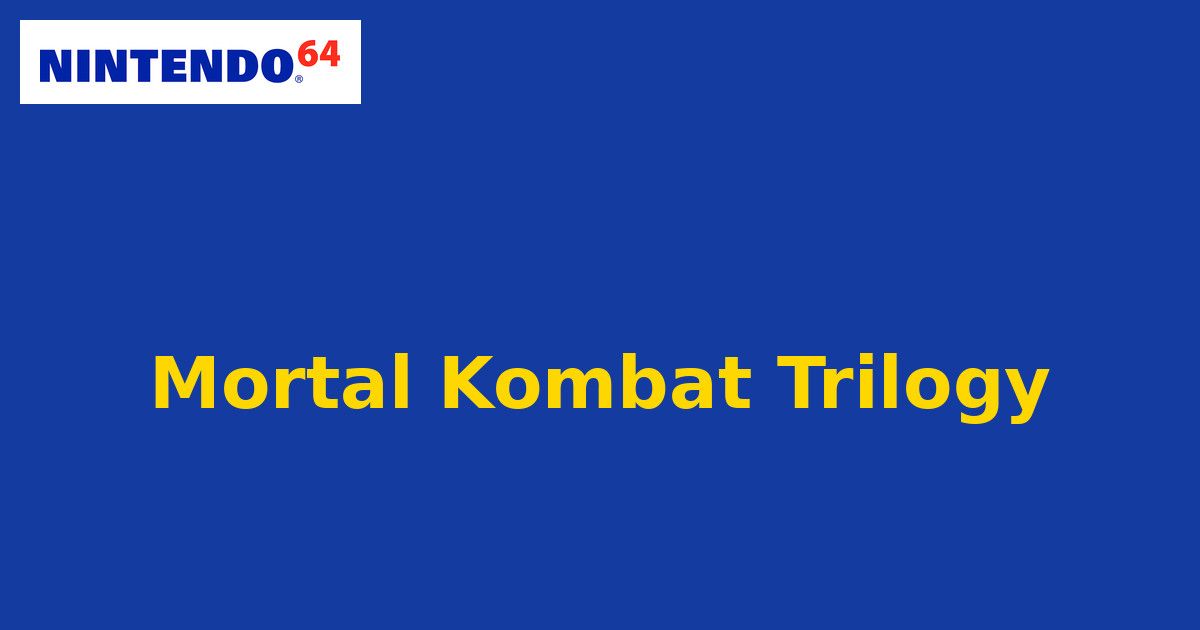 Mortal Kombat Trilogy (Nintendo 64) generic cartridge label