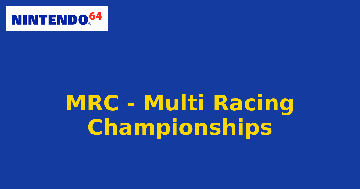 MRC - Multi Racing Championships (Nintendo 64) generic cartridge label