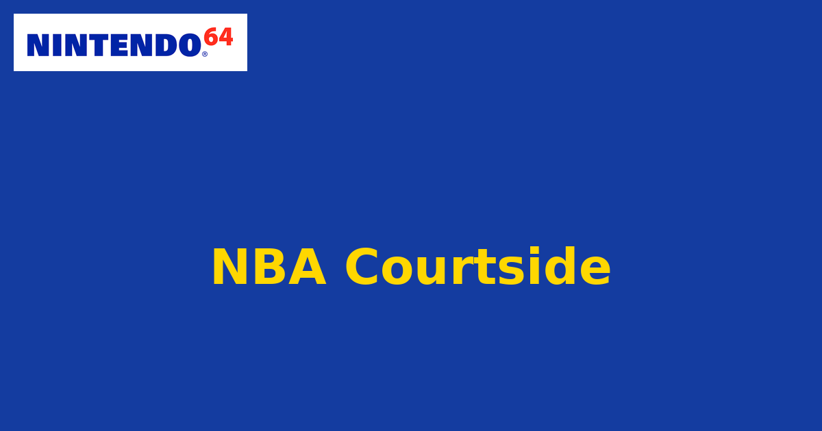 NBA Courtside (Nintendo 64) generic cartridge label