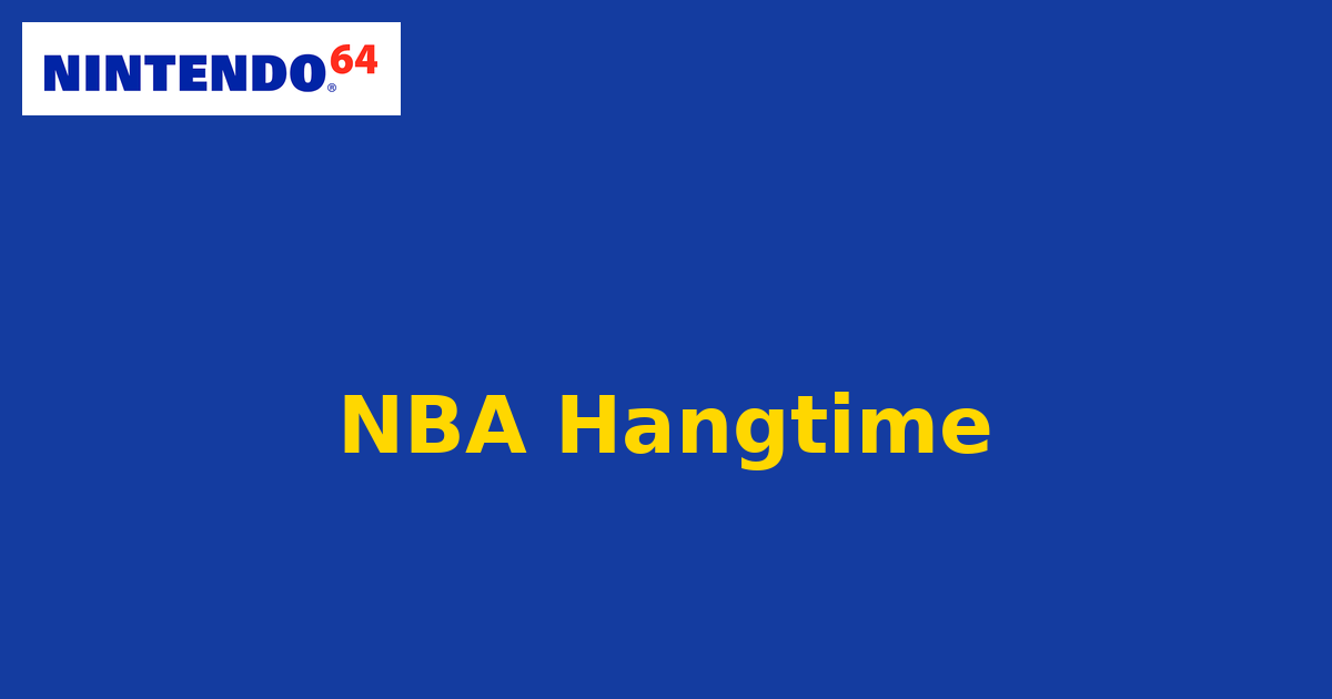 NBA Hangtime (Nintendo 64) generic cartridge label