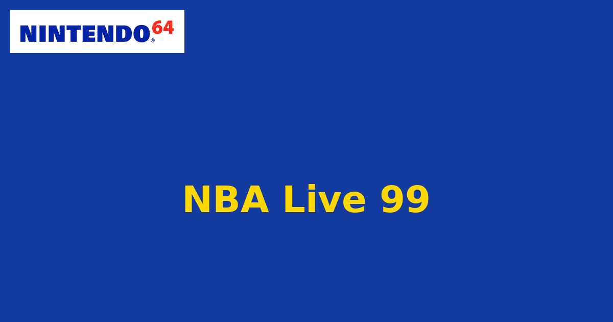 NBA Live 99 (Nintendo 64) generic cartridge label