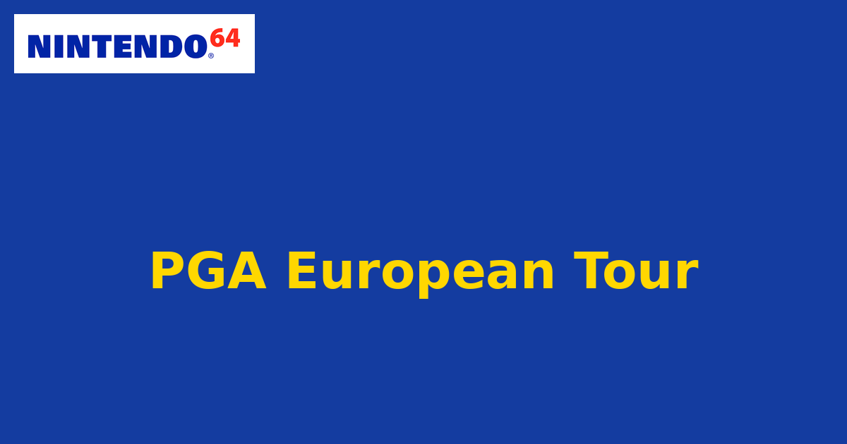PGA European Tour (Nintendo 64) generic cartridge label