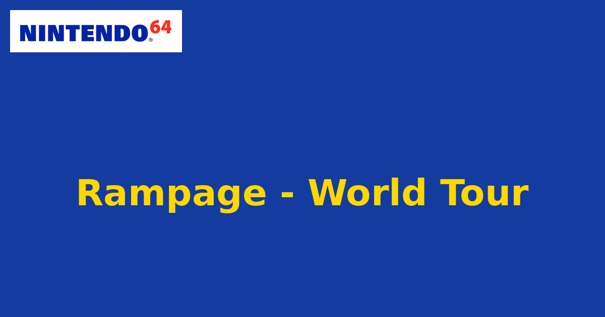 Rampage - World Tour (Nintendo 64) generic cartridge label