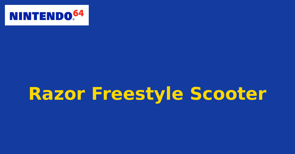 Razor Freestyle Scooter (Nintendo 64) generic cartridge label