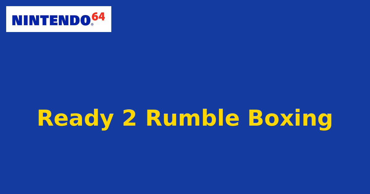 Ready 2 Rumble Boxing (Nintendo 64) generic cartridge label