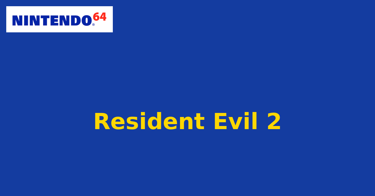 Resident Evil 2 (Nintendo 64) generic cartridge label