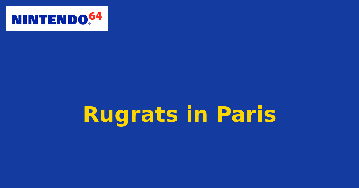 Rugrats in Paris (Nintendo 64) generic cartridge label