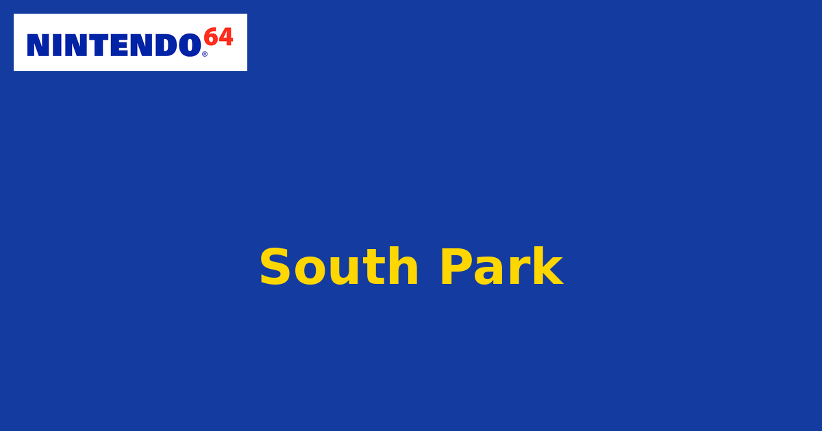 South Park (Nintendo 64) generic cartridge label