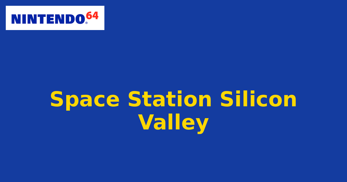 Space Station Silicon Valley (Nintendo 64) generic cartridge label