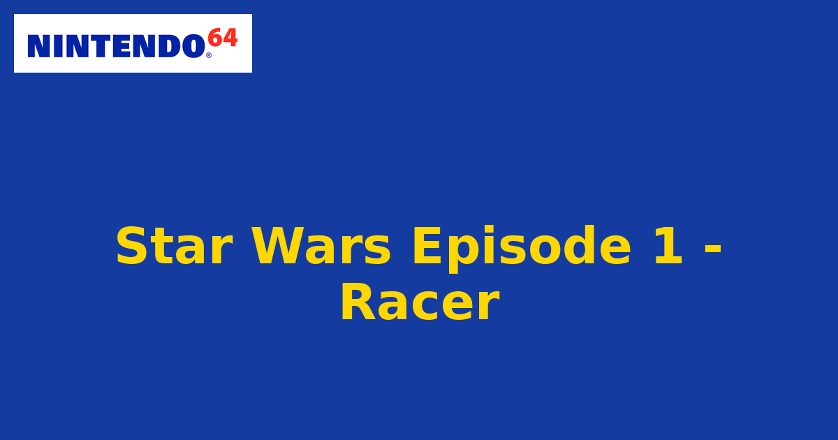 Star Wars Episode 1 - Racer (Nintendo 64) generic cartridge label