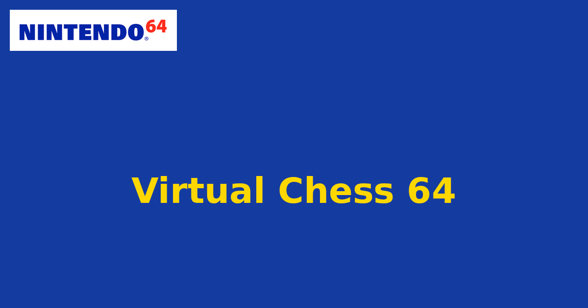 Virtual Chess 64 (Nintendo 64) generic cartridge label